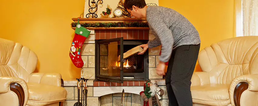 Rusted Metal Fireplace Restoration in Sarasota, Florida